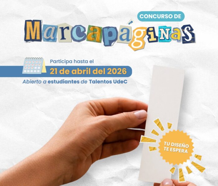 Talentos UdeC invita a sus estudiantes a participar en el Concurso de Marcapáginas por el Día del Libro